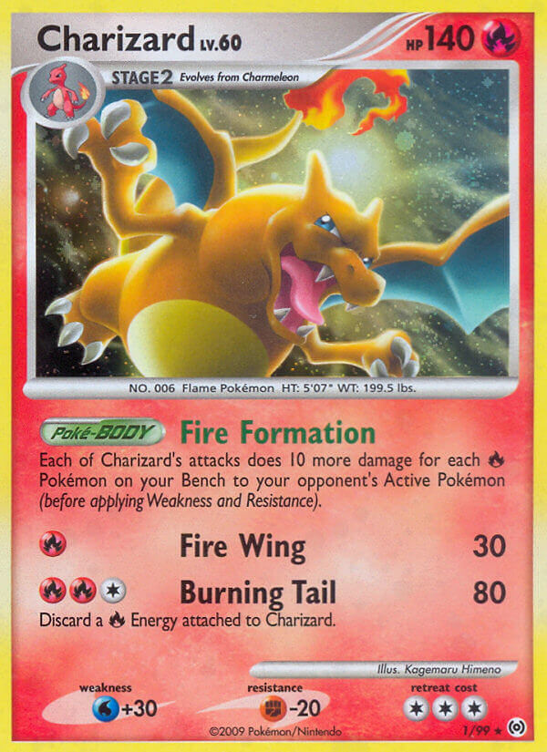 Charizard (1/99) (Cracked Ice Holo) [Platinum: Arceus] | Exor Games Bridgewater