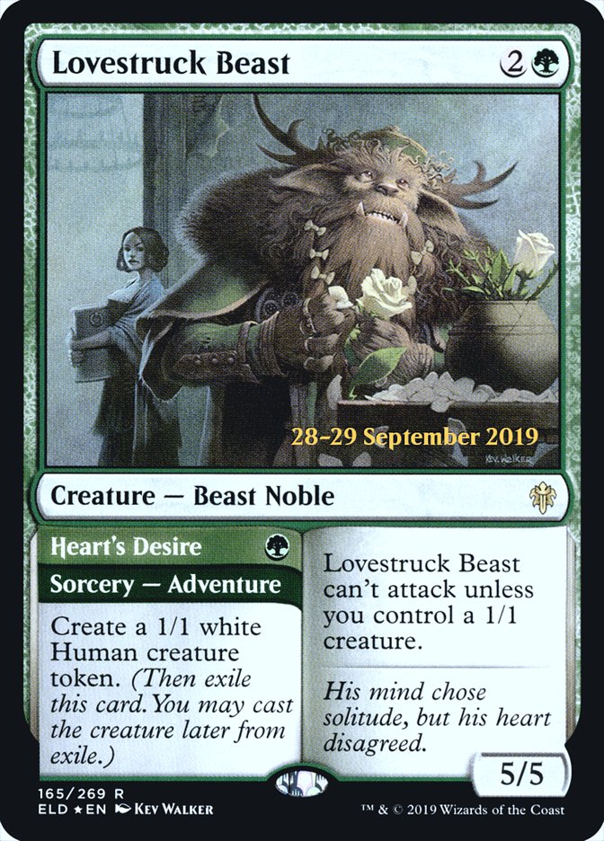 Lovestruck Beast // Heart's Desire  [Throne of Eldraine Prerelease Promos] | Exor Games Bridgewater