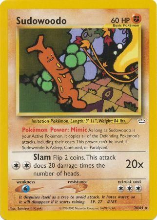 Sudowoodo (26/64) [Neo Revelation Unlimited] | Exor Games Bridgewater