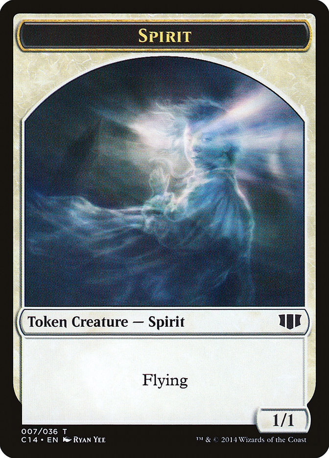 Soldier // Spirit Double-sided Token [Commander 2014 Tokens] | Exor Games Bridgewater