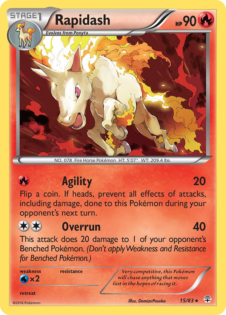 Rapidash (15/83) [XY: Generations] | Exor Games Bridgewater