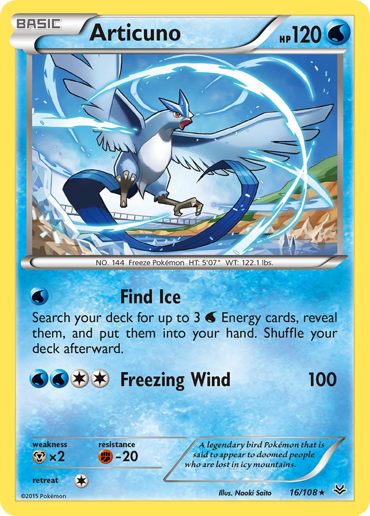 Articuno (16/108) (Theme Deck Exclusive) [XY: Roaring Skies] | Exor Games Bridgewater