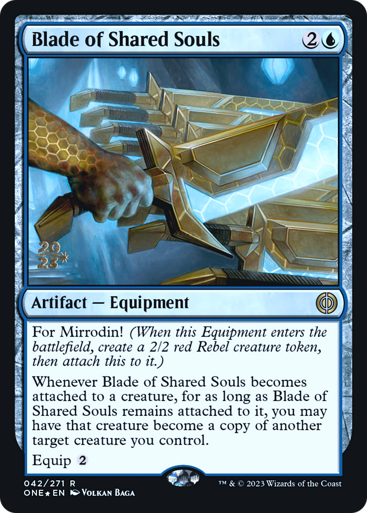 Blade of Shared Souls [Phyrexia: All Will Be One Prerelease Promos] | Exor Games Bridgewater