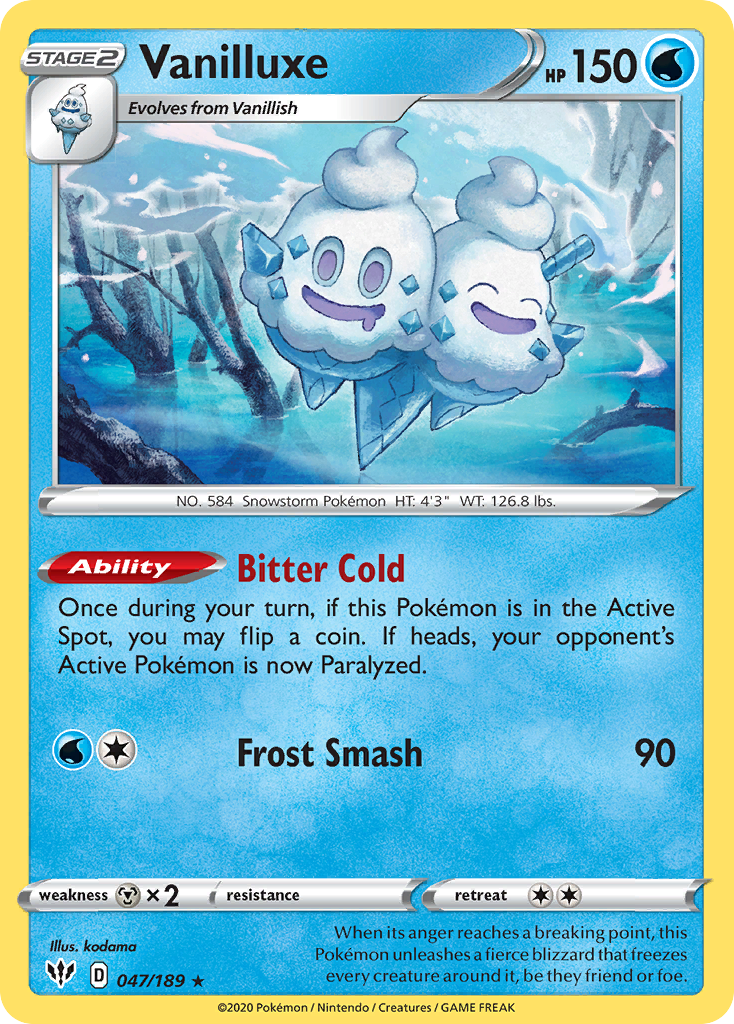 Vanilluxe (047/189) [Sword & Shield: Darkness Ablaze] | Exor Games Bridgewater