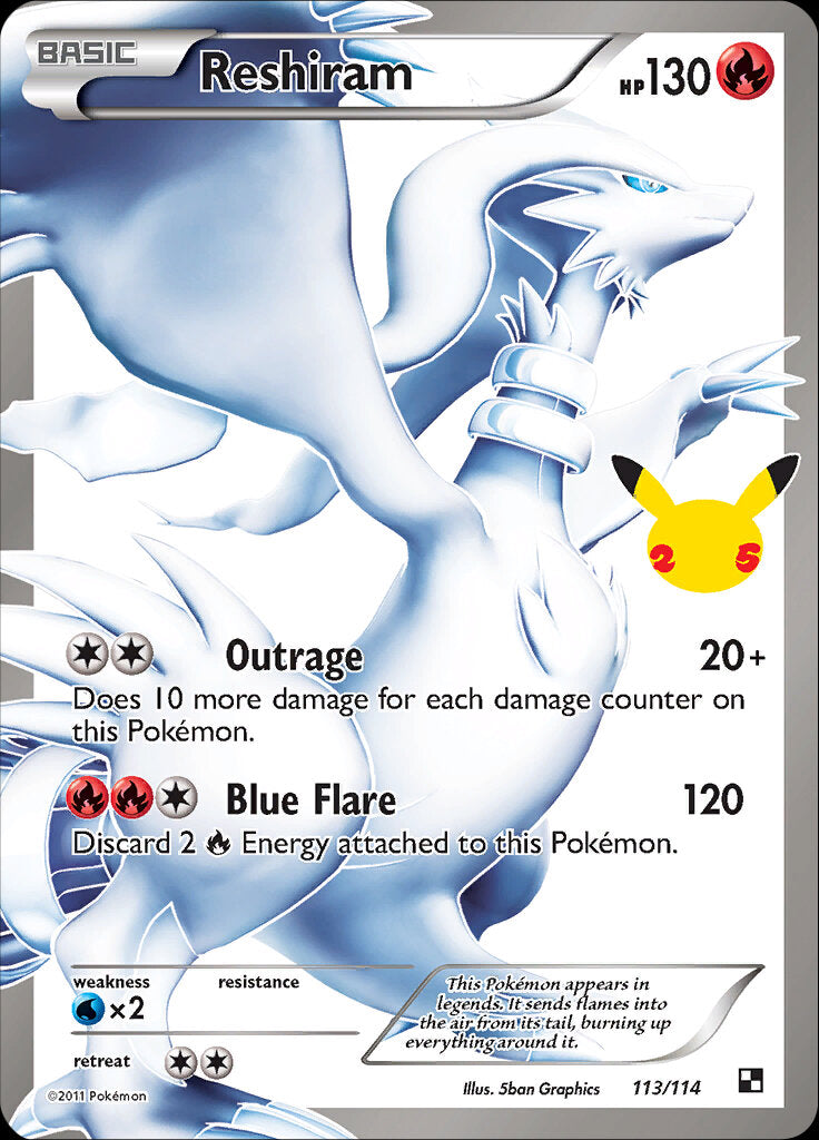 Reshiram (113/114) [Celebrations: 25th Anniversary - Classic Collection] | Exor Games Bridgewater