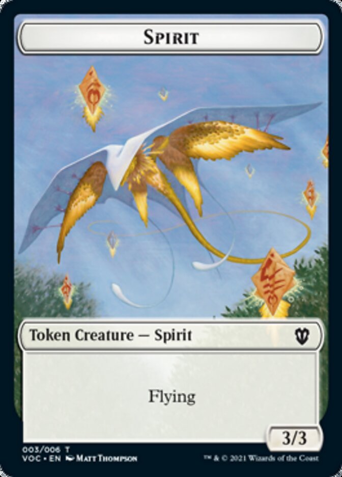 Spirit (003) // Thopter Double-sided Token [Innistrad: Crimson Vow Commander Tokens] | Exor Games Bridgewater