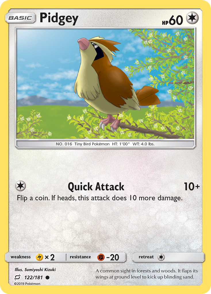 Pidgey (122/181) [Sun & Moon: Team Up] | Exor Games Bridgewater