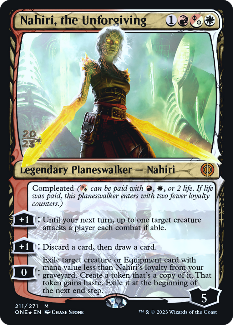 Nahiri, the Unforgiving [Phyrexia: All Will Be One Prerelease Promos] | Exor Games Bridgewater