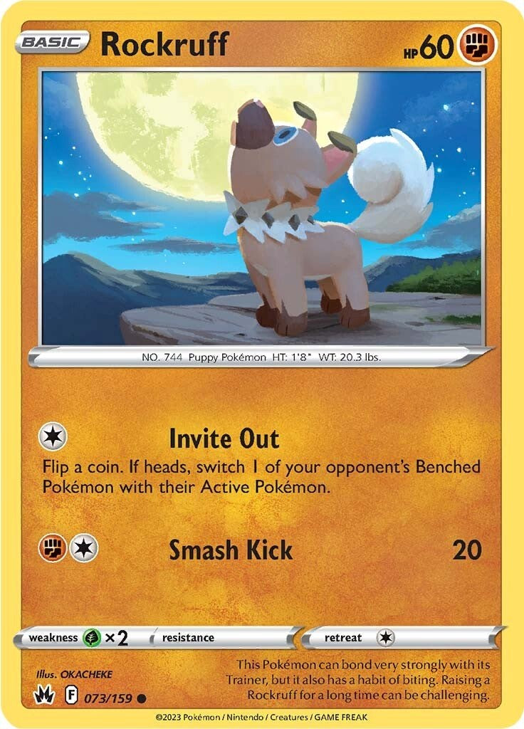 Rockruff (073/159) [Sword & Shield: Crown Zenith] | Exor Games Bridgewater