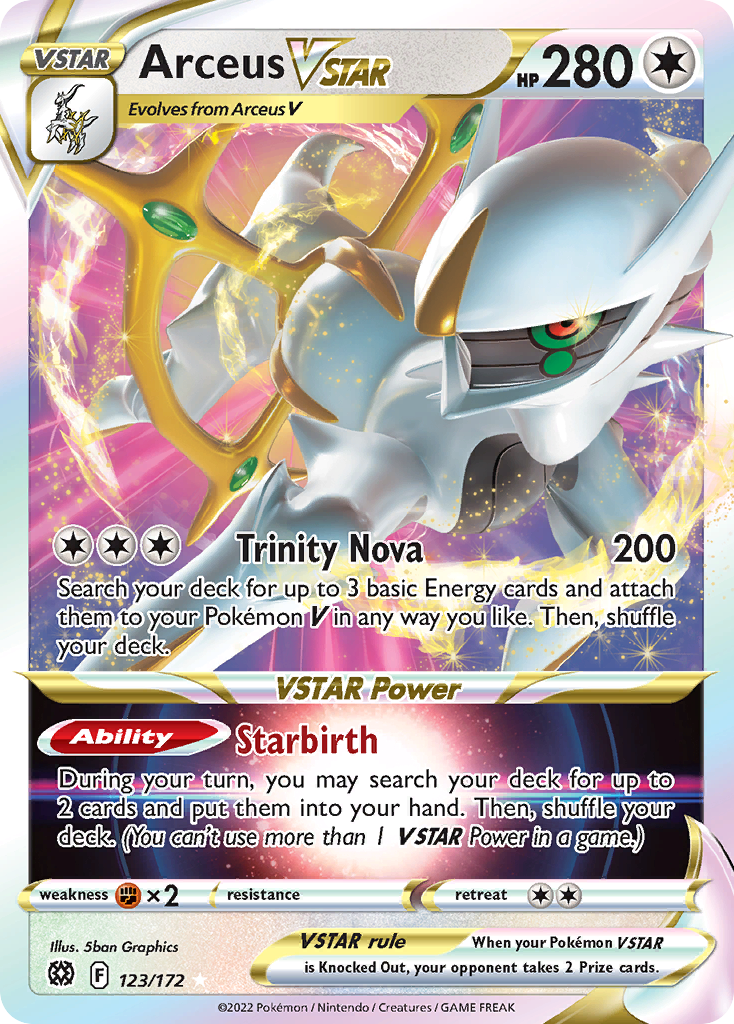 Arceus VSTAR (123/172) (Metal Card) [Sword & Shield: Brilliant Stars] | Exor Games Bridgewater