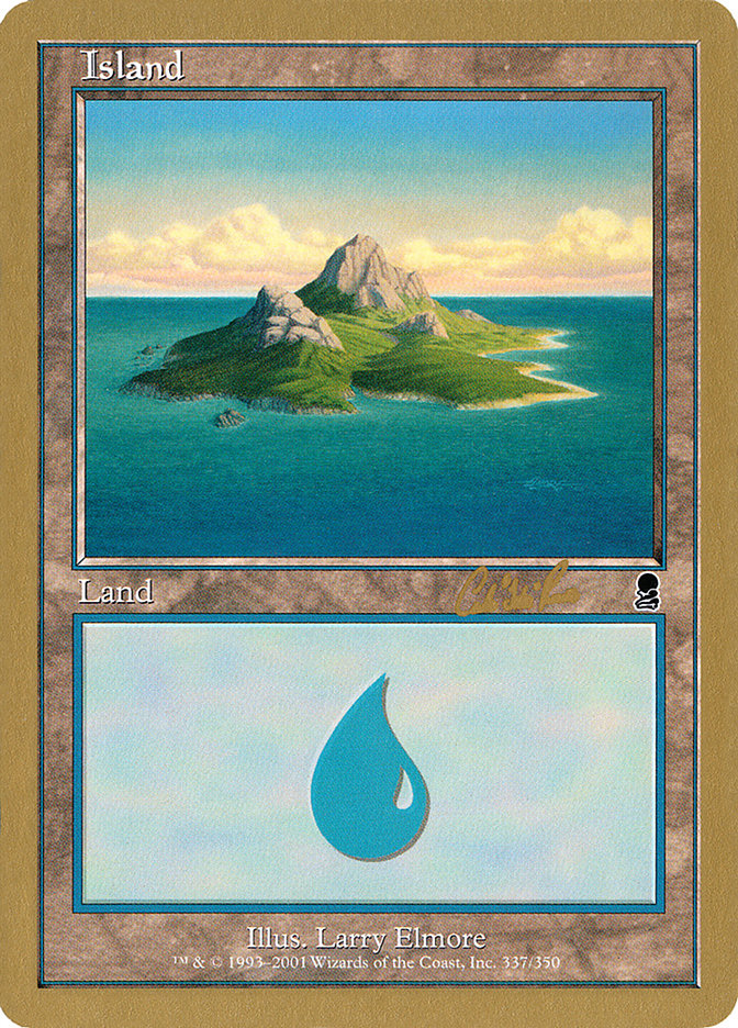 Island (cr337a) (Carlos Romao) [World Championship Decks 2002] | Exor Games Bridgewater