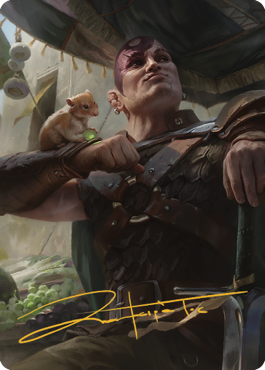 Minsc & Boo, Timeless Heroes Art Card (38) (Gold-Stamped Signature) [Commander Legends: Battle for Baldur's Gate Art Series] | Exor Games Bridgewater