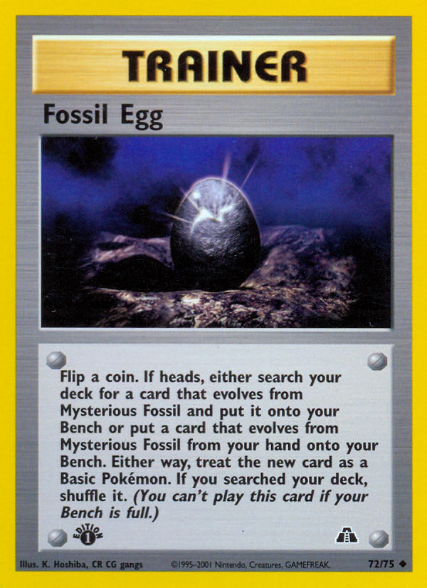 Fossil Egg (72/75) [Neo Discovery 1st Edition] | Exor Games Bridgewater