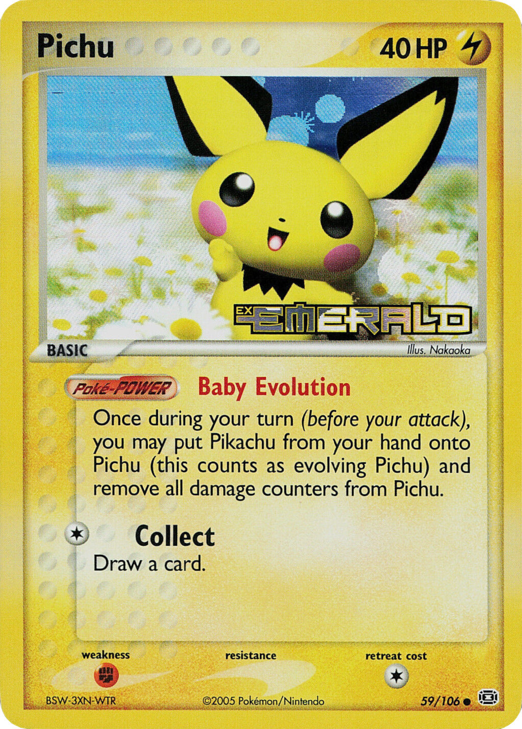 Pichu (59/106) (Stamped) [EX: Emerald] | Exor Games Bridgewater