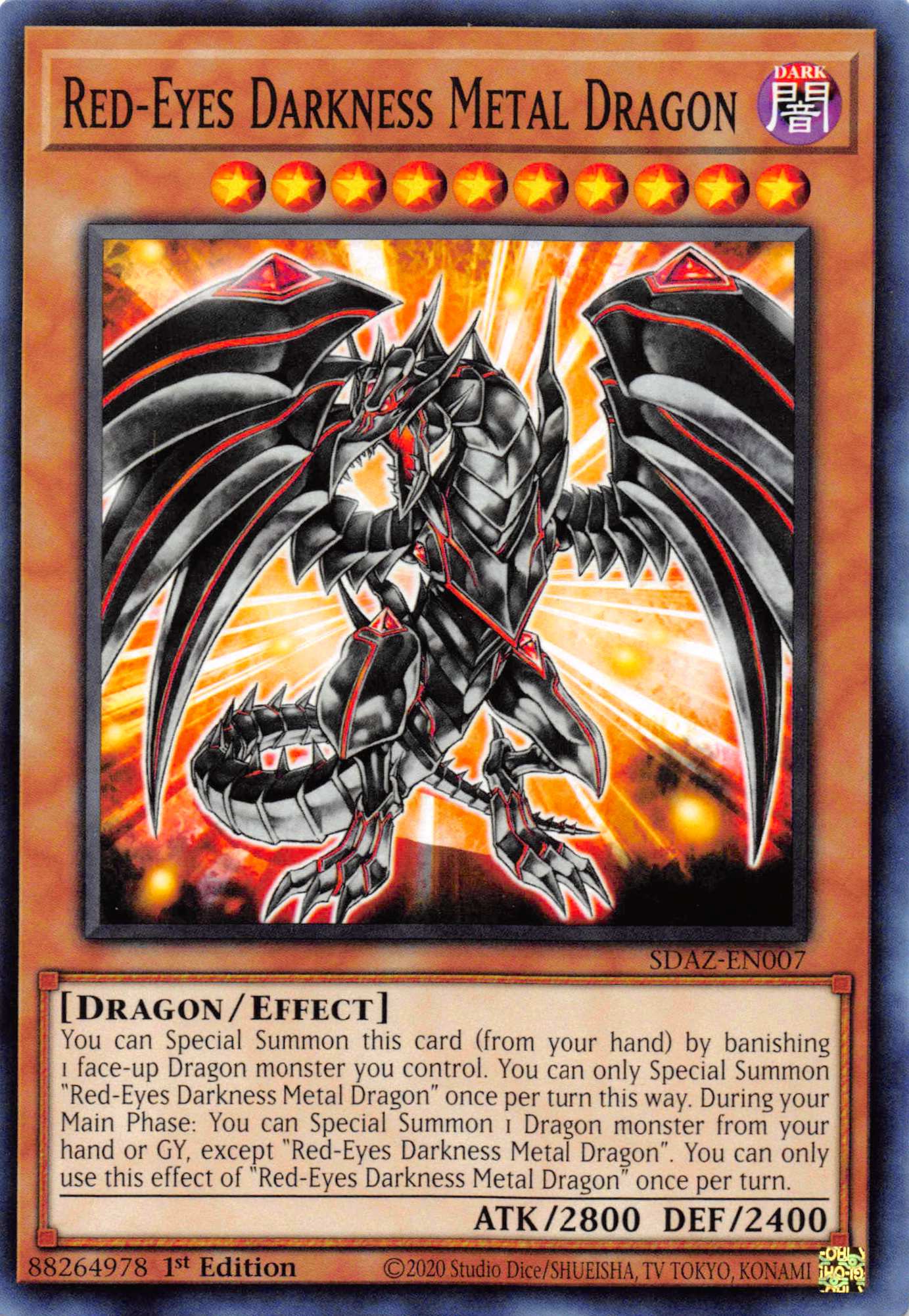 Red-Eyes Darkness Metal Dragon [SDAZ-EN007] Common | Exor Games Bridgewater