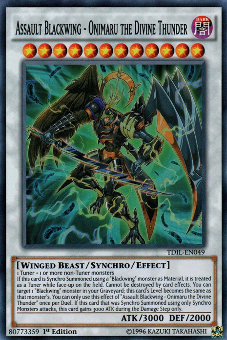 Assault Blackwing - Onimaru the Divine Thunder [TDIL-EN049] Super Rare | Exor Games Bridgewater