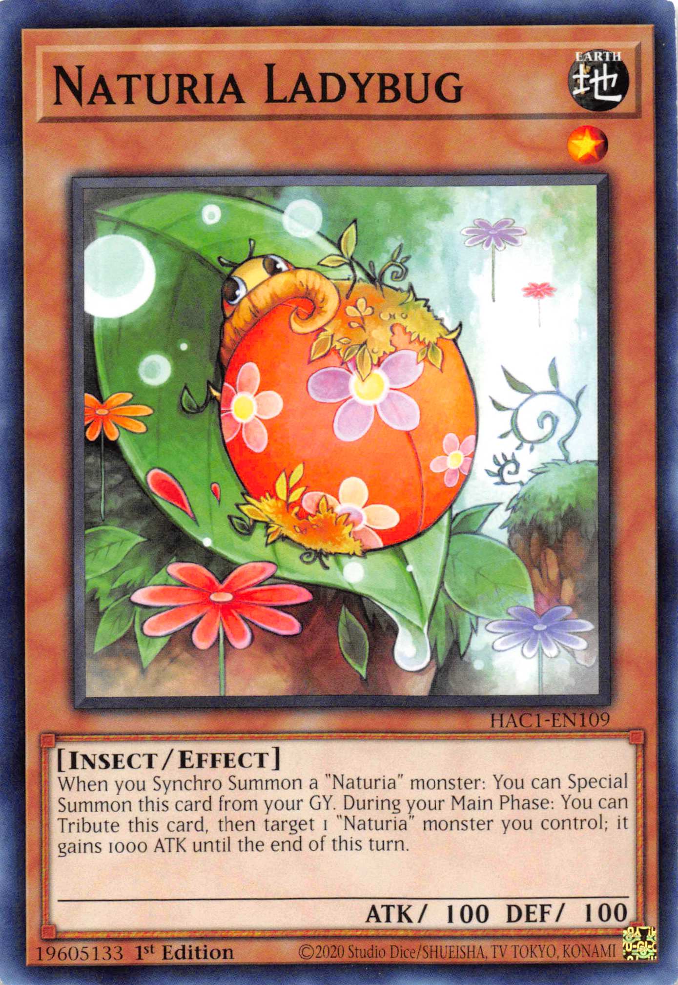 Naturia Ladybug (Duel Terminal) [HAC1-EN109] Parallel Rare | Exor Games Bridgewater