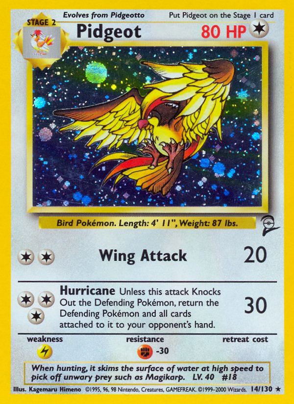 Pidgeot (14/130) [Base Set 2] | Exor Games Bridgewater