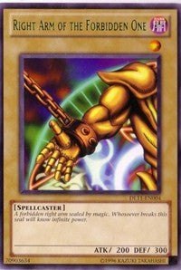 Right Arm of the Forbidden One (Green) [DL11-EN004] Rare | Exor Games Bridgewater