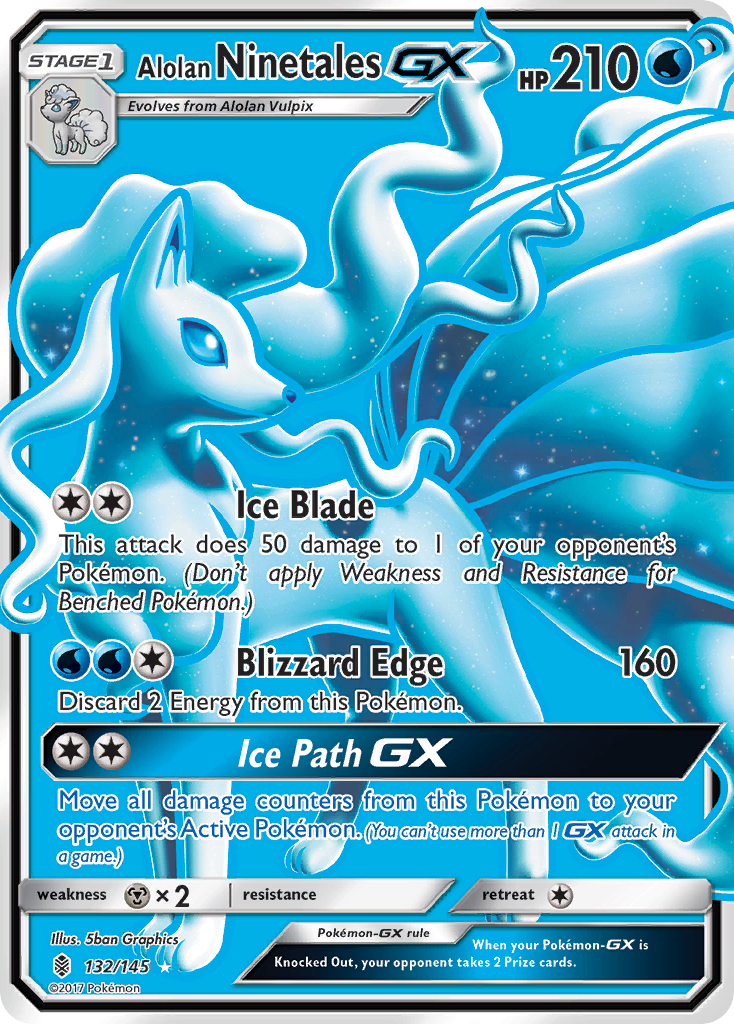 Alolan Ninetales GX (132/145) [Sun & Moon: Guardians Rising] | Exor Games Bridgewater