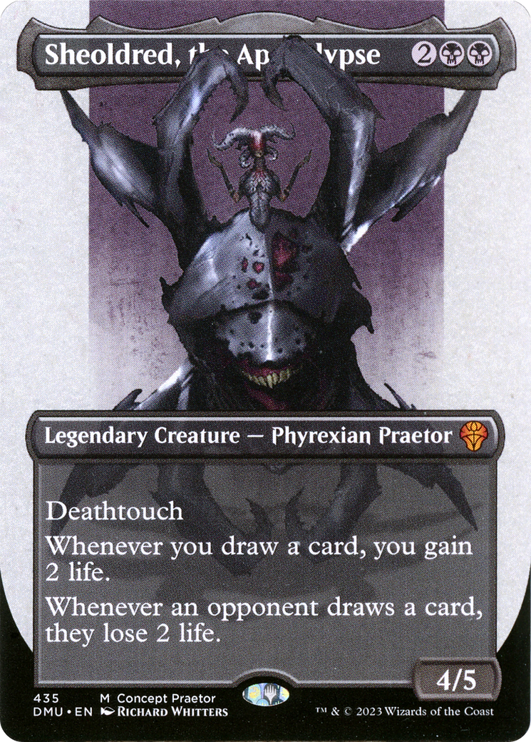 Sheoldred, the Apocalypse (Borderless Concept Praetors) [Phyrexia: All Will Be One] | Exor Games Bridgewater