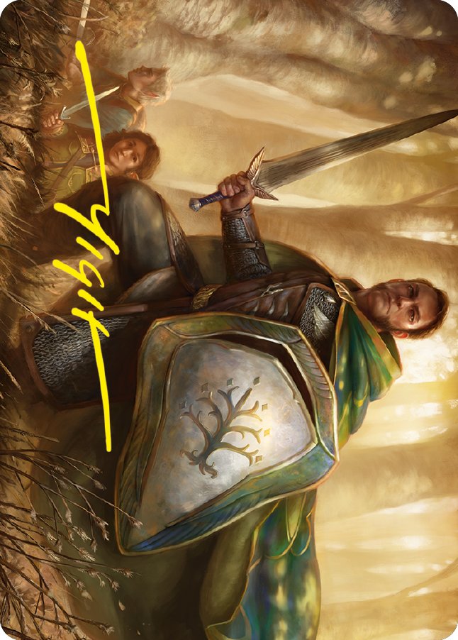 Boromir, Warden of the Tower Art Card (Gold-Stamped Signature) [The Lord of the Rings: Tales of Middle-earth Art Series] | Exor Games Bridgewater