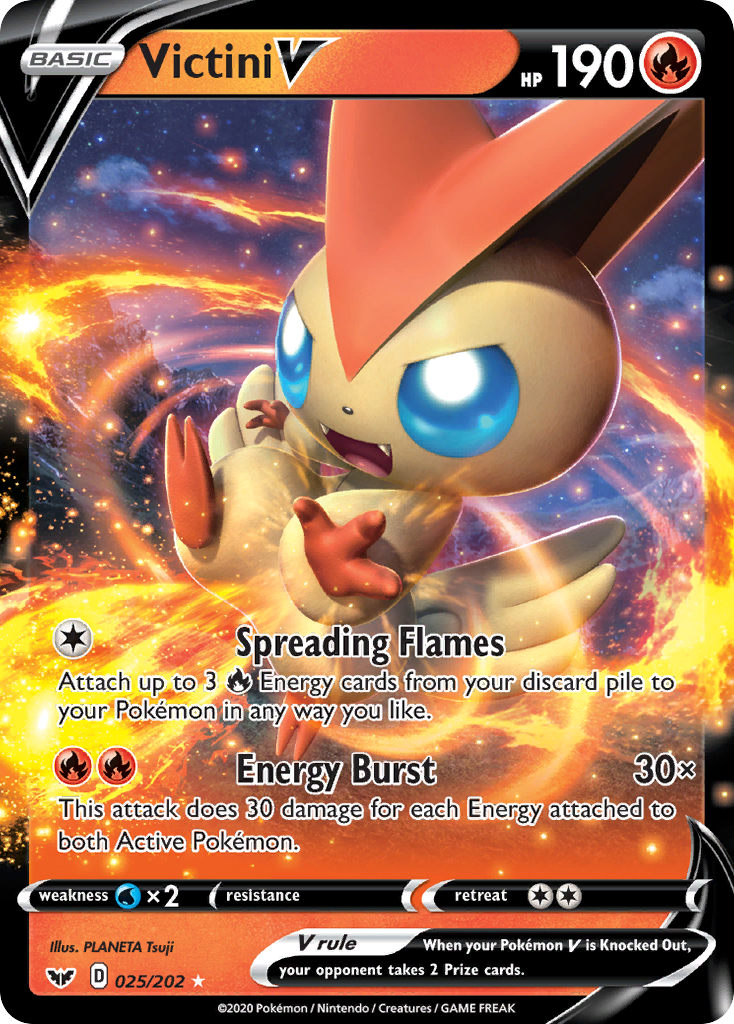 Victini V (025/202) [Sword & Shield: Base Set] | Exor Games Bridgewater