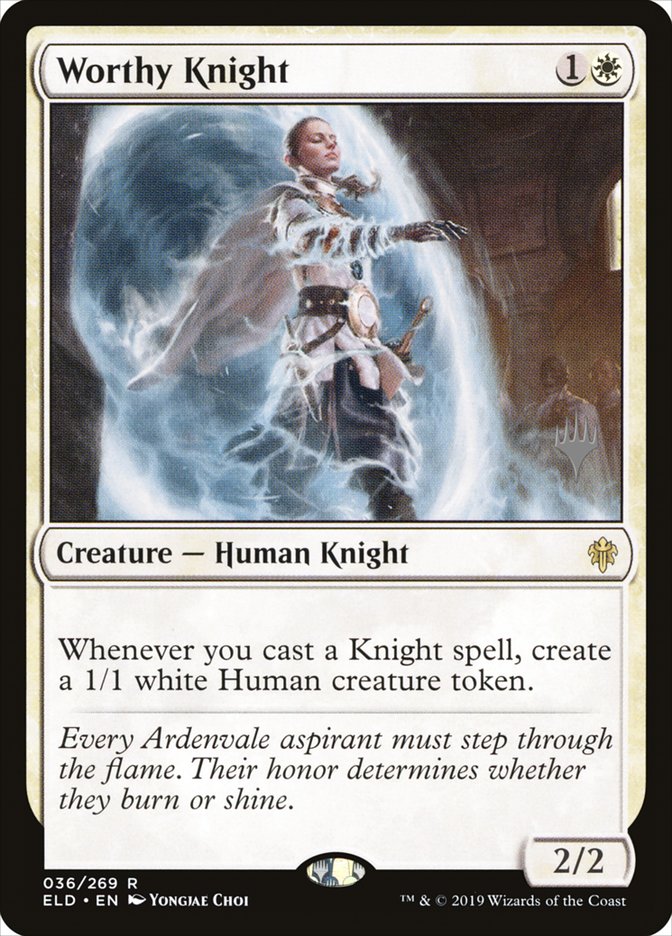 Worthy Knight (Promo Pack) [Throne of Eldraine Promos] | Exor Games Bridgewater