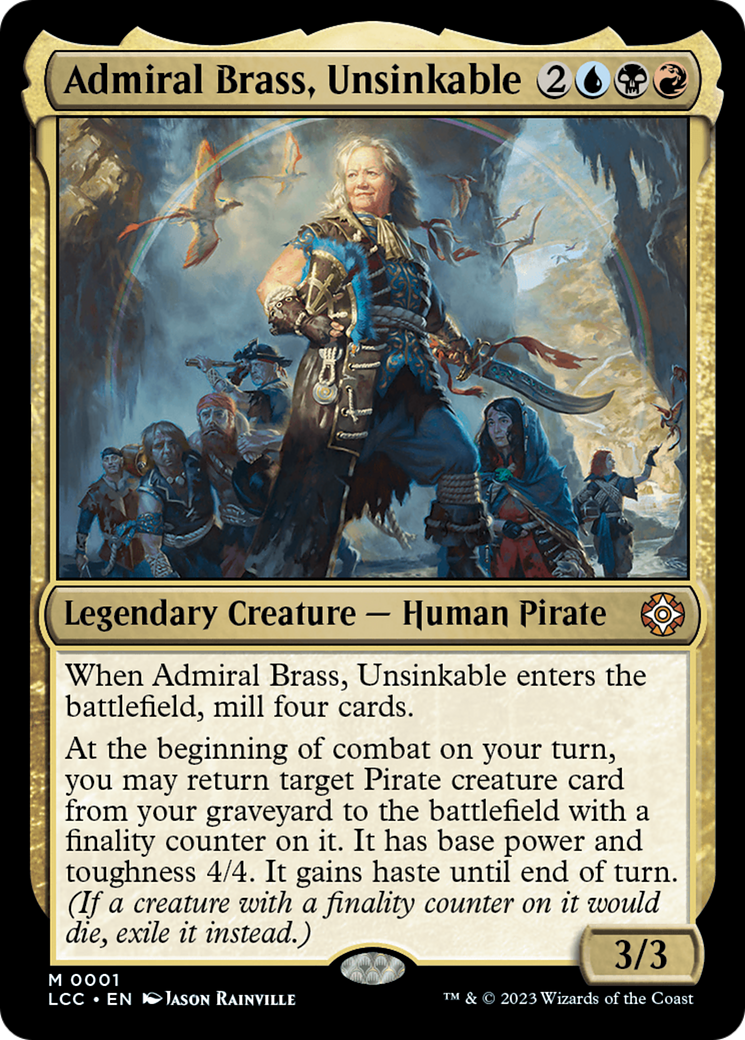 Admiral Brass, Unsinkable (Display Commander) [The Lost Caverns of Ixalan Commander] | Exor Games Bridgewater