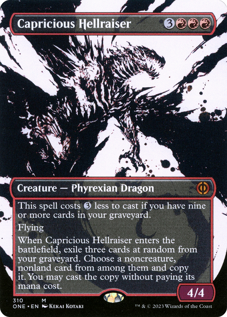 Capricious Hellraiser (Borderless Ichor) [Phyrexia: All Will Be One] | Exor Games Bridgewater