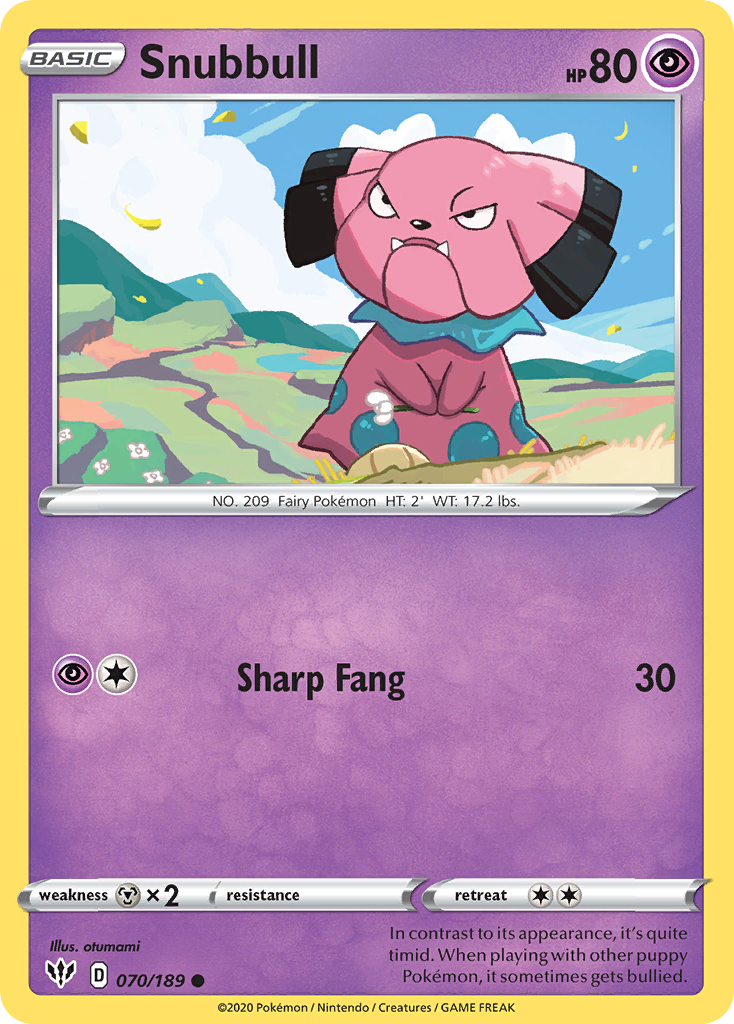 Snubbull (070/189) [Sword & Shield: Darkness Ablaze] | Exor Games Bridgewater