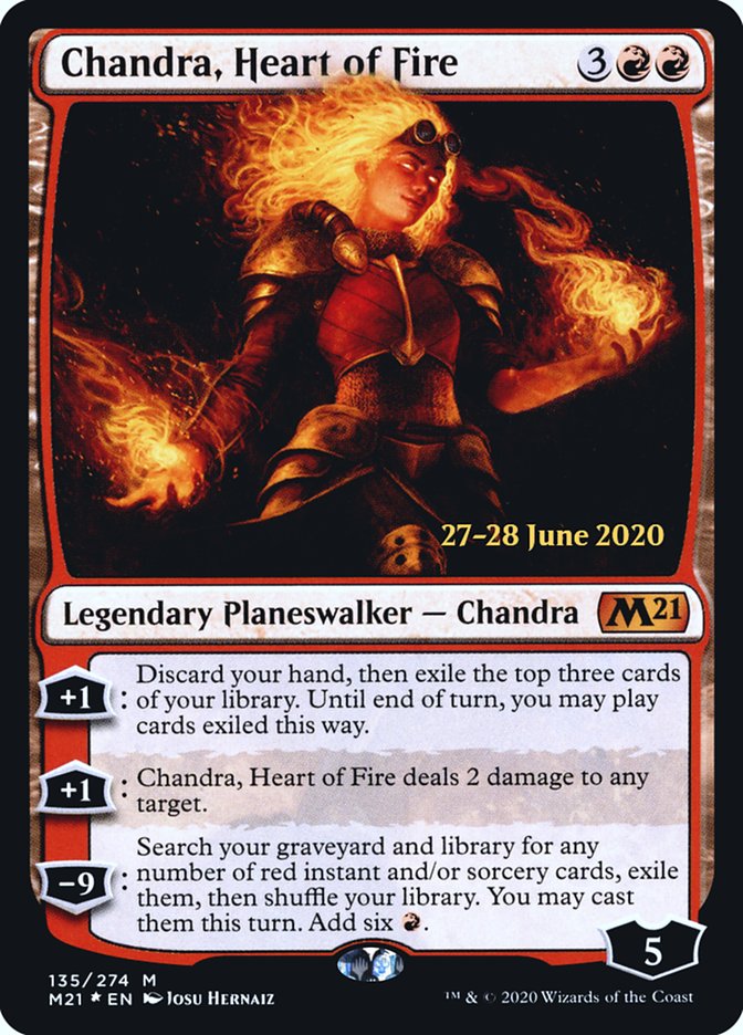 Chandra, Heart of Fire  [Core Set 2021 Prerelease Promos] | Exor Games Bridgewater