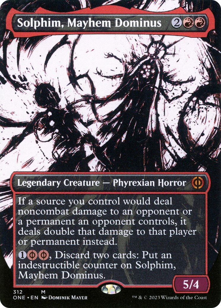 Solphim, Mayhem Dominus (Borderless Ichor) [Phyrexia: All Will Be One] | Exor Games Bridgewater