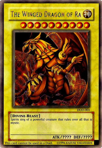 The Winged Dragon of Ra [DOD-001] Prismatic Secret Rare | Exor Games Bridgewater