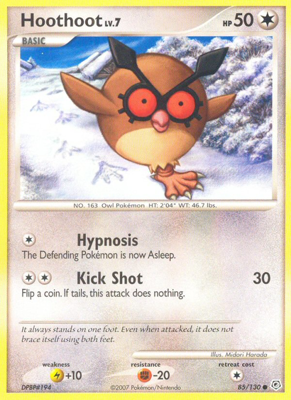 Hoothoot (85/130) [Diamond & Pearl: Base Set] | Exor Games Bridgewater