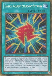 Gagaga Academy Emergency Network [PGLD-EN028] Gold Secret Rare | Exor Games Bridgewater