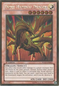 Prime Material Dragon [PGLD-EN065] Gold Rare | Exor Games Bridgewater