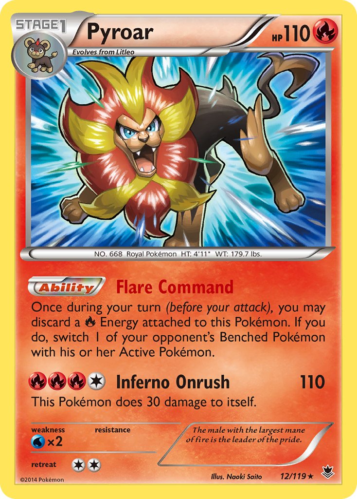 Pyroar (12/119) (Theme Deck Exclusive) [XY: Phantom Forces] | Exor Games Bridgewater