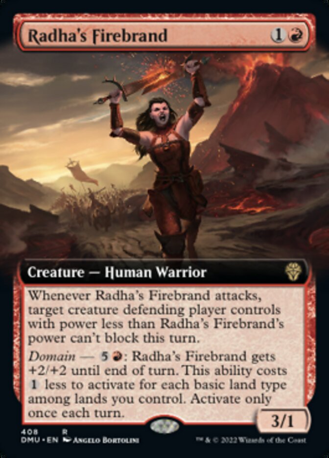 Radha's Firebrand (Extended Art) [Dominaria United] | Exor Games Bridgewater