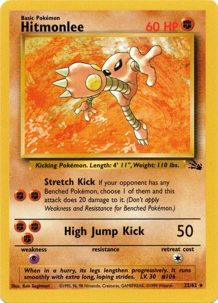 Hitmonlee (22/62) [Fossil Unlimited] | Exor Games Bridgewater