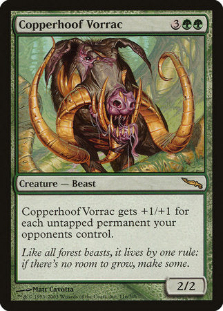 Copperhoof Vorrac [Mirrodin] | Exor Games Bridgewater