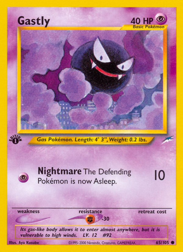 Gastly (65/105) [Neo Destiny 1st Edition] | Exor Games Bridgewater