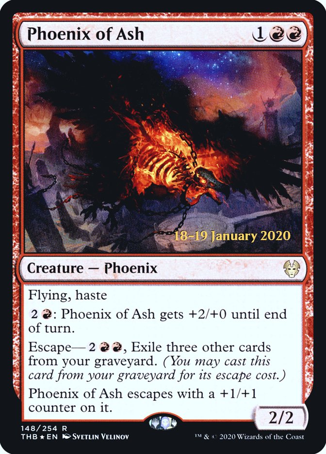 Phoenix of Ash [Theros Beyond Death Prerelease Promos] | Exor Games Bridgewater