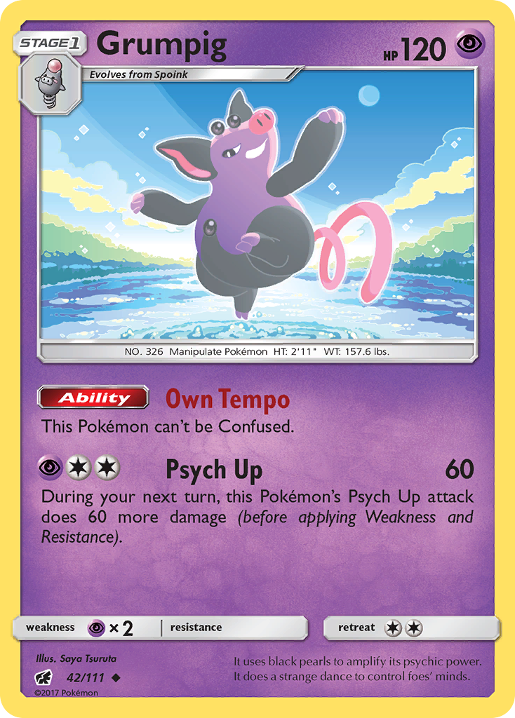 Grumpig (42/111) [Sun & Moon: Crimson Invasion] | Exor Games Bridgewater