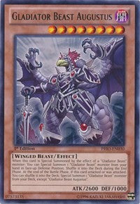 Gladiator Beast Augustus [PRIO-EN030] Rare | Exor Games Bridgewater