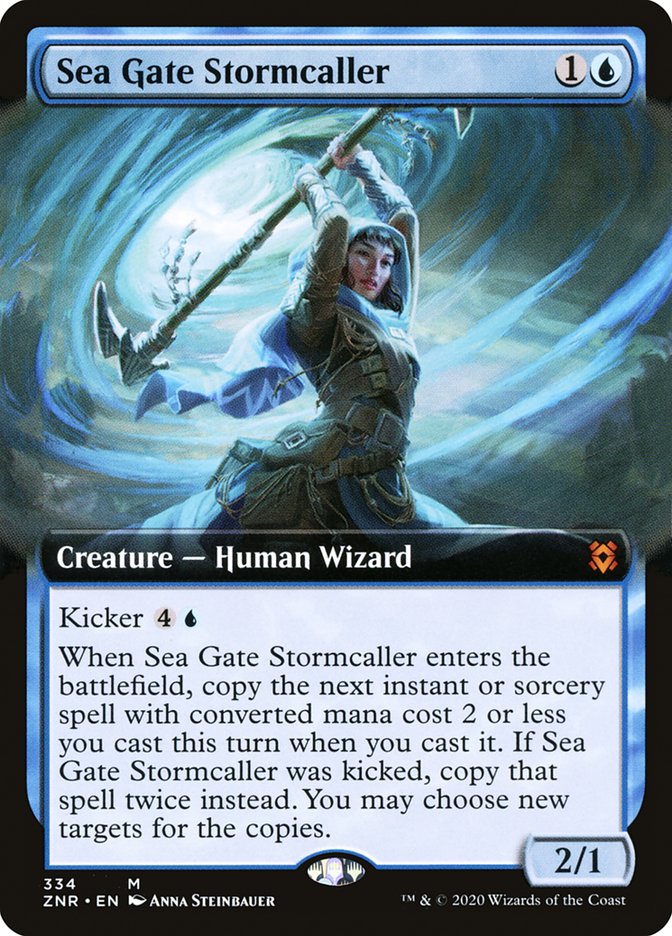 Sea Gate Stormcaller (Extended Art) [Zendikar Rising] | Exor Games Bridgewater