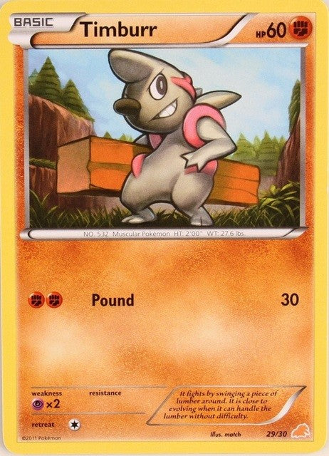 Timburr (29/30) [Black & White: Trainer Kit - Excadrill] | Exor Games Bridgewater