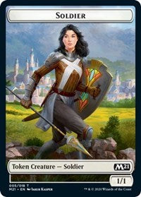 Soldier // Treasure Double-sided Token [Core Set 2021 Tokens] | Exor Games Bridgewater