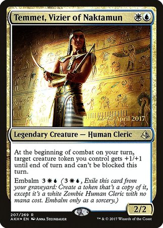 Temmet, Vizier of Naktamun [Amonkhet Promos] | Exor Games Bridgewater