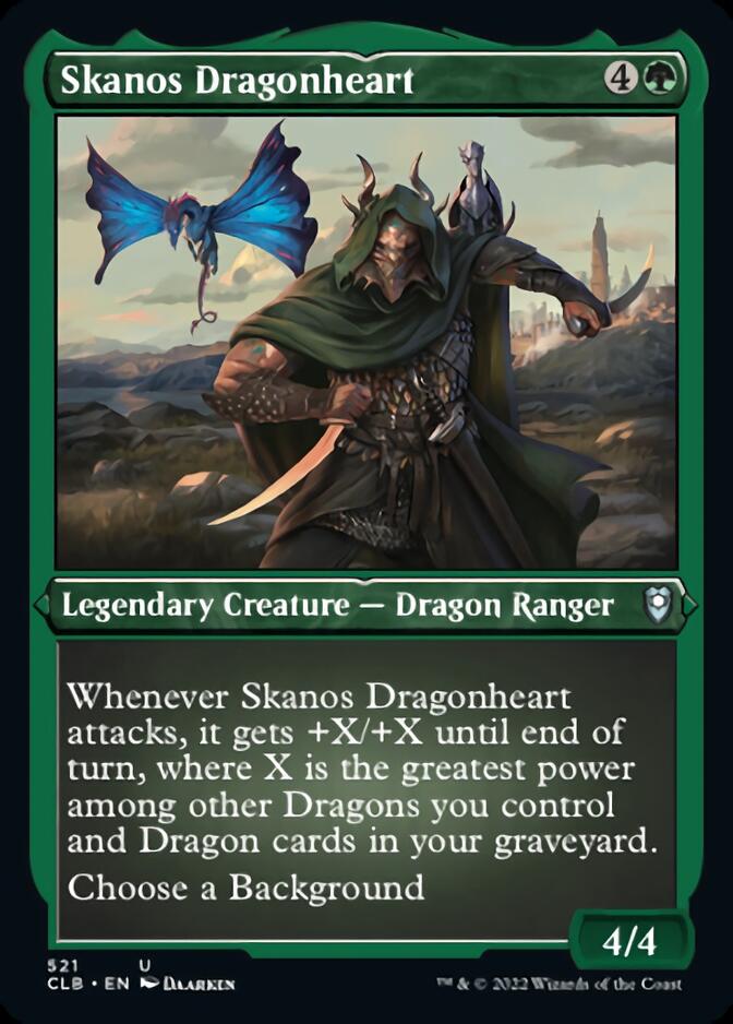 Skanos Dragonheart (Foil Etched) [Commander Legends: Battle for Baldur's Gate] | Exor Games Bridgewater